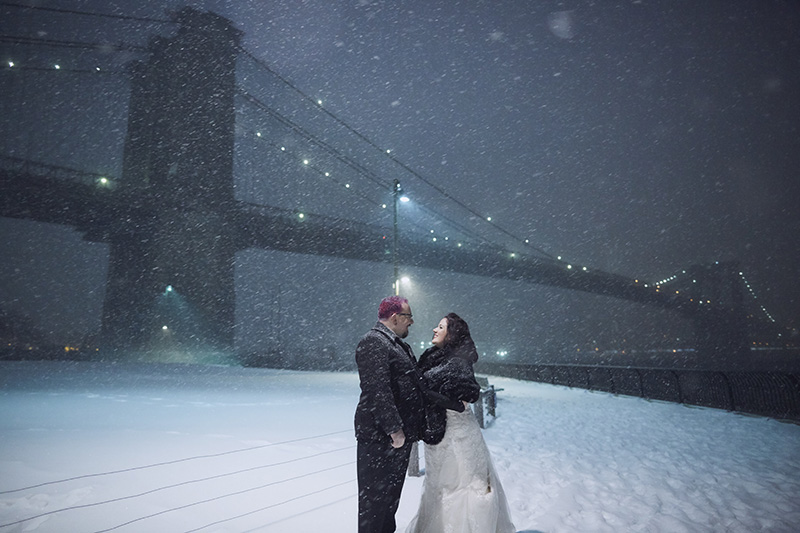 Snowy Brooklyn Wedding